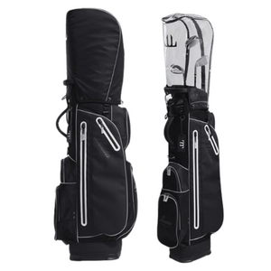 리카타 판테라스 남여공용 골프 5분할 캐디백 9인치 방수 골프백, 블랙