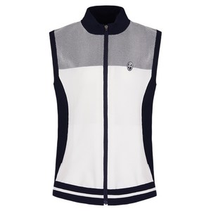 까스텔바작 남성용 컬러 블록 풀집업 베스트 가디건 BGCFSV002