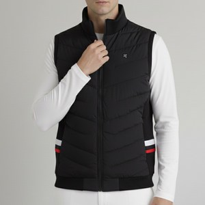 김영주스포츠 남성 골프조끼 집업 니트패딩 하프넥 다운 베스트 방한 KRMV5607