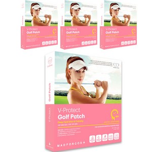 매드포코스 여성용 V 프로텍트 자외선차단 보습케어 쿨링 하이드로겔 야외스포츠 골프패치 5p, 단일 색상, 4개