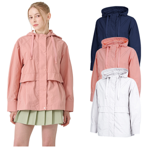 빌트모아 여성 여름 골프웨어 후드 사파리 방수 바람막이 점퍼
