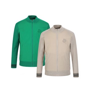 벤제프 남성 우븐패치 로고포인트 가디건 골프 니트 집업 BP1MMSC101