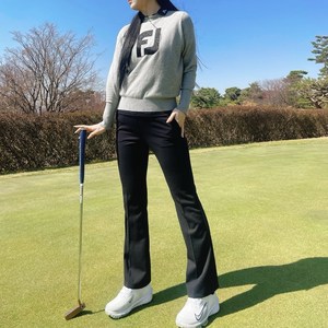 여성 부츠컷 골프바지 넓은밴딩 바지 뱃살커버 팬츠 빅사이즈(55-99) 골프연습복 사계절 간절기용
