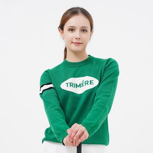 트리메르 여성 골프 아웃도어 데일리 시그니처 캐시미어 니트