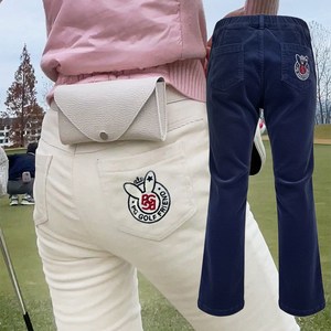 PG 패치 골덴 부츠컷 여성 골프바지 여성골프웨어 봄 가을 여자골프바지 간절기 사방 스판 겨울 가을 슬림 팬츠 여자골프웨어 밴딩바지 스판 기능성 팬츠