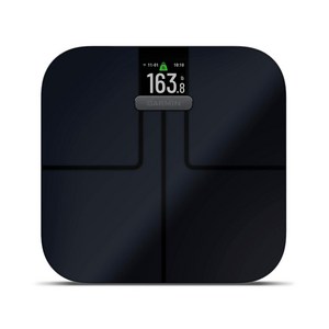 가민 인덱스 Garmin Index S2 스마트 체중계 체지방 근육 골량 측정, 블랙