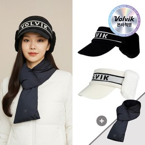 [본사직영] 볼빅 VBEP 여성 니트 귀달이 바이저 겨울 방한모자