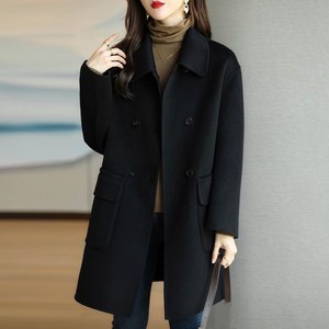 루스리더 여성 카라넥 베이직 모직 코트 M435