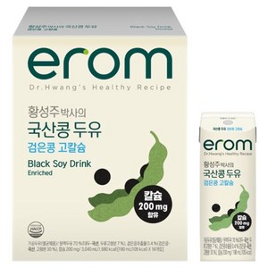 이롬 황성주 박사의 국산콩 두유 검은콩 고칼슘, 190ml, 16개