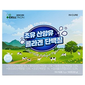 인큐어 초유 산양유 콜라겐 단백질 100p, 200g, 1개