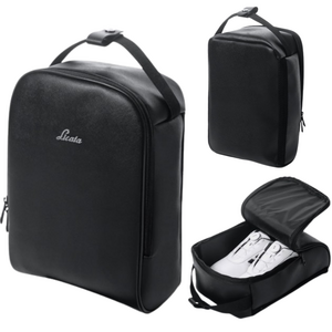 리카타 골프 레오도 사피아노 럭셔리 가죽 신발 보관 가방 슈즈백 주머니, C24307 블랙, 1개