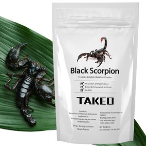 곤충식 TAKEO 전갈 1마리 짠맛 아시안 포레스트 스코피온 큰 전갈 그대로 먹을 수 있는 곤충식 초보자 선물 선물__창업 10년_