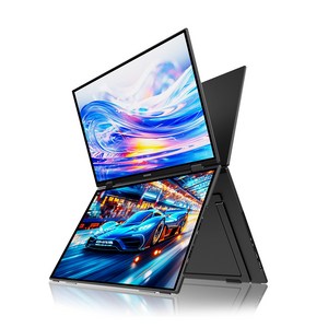 BSCONN 베쓰콘 18.5 인치 FHD IPS 접이식 듀얼 스크린 노트북 확장 모니터 DEX 포터블 모니터
