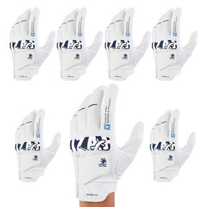 땀골프 여성용 리자드그립 울트라 골프장갑 왼손용, 화이트, 6개