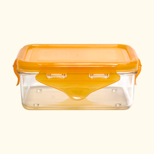 에코센스 프레시 오렌지락 BPA FREE 밀프렙 냉장고 정리 밀폐용기 직사각 300ml, 4개, 1세트, 4개