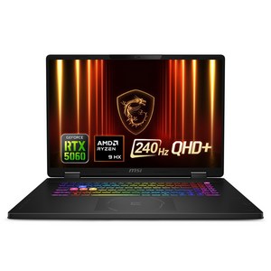 MSI 2025 크로스헤어 A18 HX 라이젠9 라이젠 8000 시리즈 지포스 RTX 5060