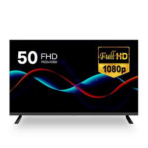 이브이 50인치 127cm 풀HD TV 제로베젤 에너지효율 1등급