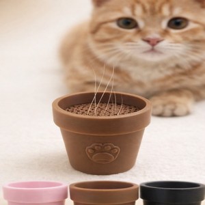 고양이수염화분 발바닥모양 보관 통 함 꽂이 반려묘 홀더 메모리얼