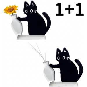 고양이 수염 보관함 화분 냉장고 자석 집사 굿즈 인테리어 소품, 1+1