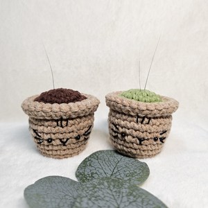 고양이 수염보관화분 뜨개소품 인테리어 수염보관함 집사필수템 수염행운