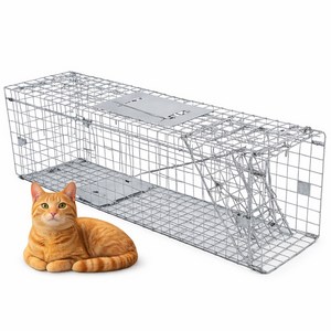 로로포우 고양이 포획틀 접이식 구조 포획망, 1개, 실버