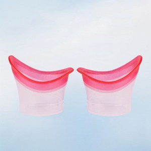 말랑말랑 안구 세척컵 눈세척기 눈 세정 실리콘 컵, 투명레드, 3개