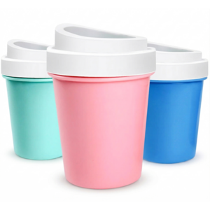 강아지 고양이 반려동물 실리콘 발세척기 발닦이 컵, 1개, 블루-소형