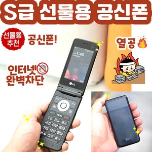 [S급 선물용] 인터넷 완벽차단 공신폰 LG-Y110 LG폴더 통화 문자만 가능, 모든 통신사 사용, 8GB, 핑크