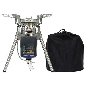 미니멀웍스 파워스토브 W 가스 버너, 실버, 1개