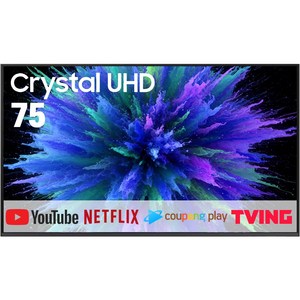 삼성전자 4K Crystal UHD TV, 189cm(75인치), Crystal 스마트 TV, 벽걸이형, 방문설치