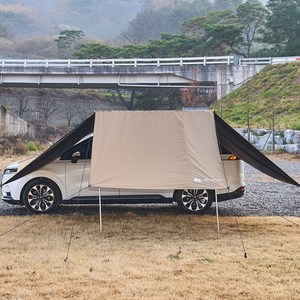 위켄트립 차량용어닝 자동차타프 차박 블랙코팅 사이드그늘막