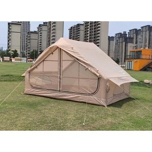 에어텐트 3~4인용 원터치 펌프 일체형 캠핑 텐트 자동 설치, 싱글 도어 텐트 [채광창 없음 - 수동 펌프], 2~4인