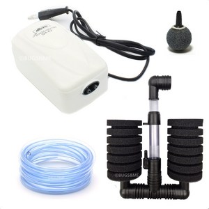 벅스앤미 산소발생기포기 세트 2구 중형어항용, 1개