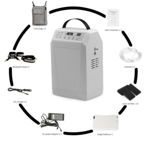 5L 휴대용 산소발생기 산소흡입기 산소제조기 가정용 산소공급기 애견 강아지 고양이 산소생성기, 화이트