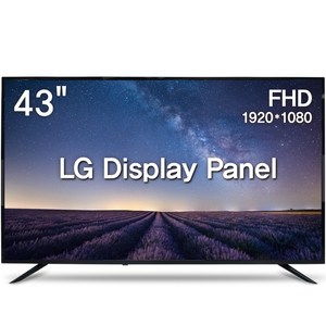 위드라이프 43인치 FHD TV 대기업정품패널 에너지1등급 고화질티비, 109cm/43인치, 43F(상하형), 벽걸이형, 방문설치