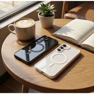 포앤디 투명 컬러포인트 2배 자력강화 맥세이프 핸드폰케이스