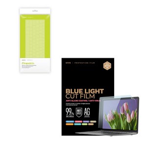 카라스 LG 16ZD90TL,16Z90U,16ZD90U,16Z95U,16ZD95U용 블루라이트저반사필름+코팅노트북키스킨 셋트, 복합, 1세트