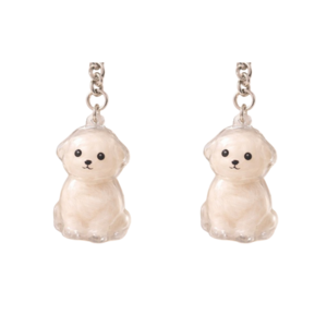 멍멍샤레 강아지 고양이 털보관 메모리얼 키링, 2개, 강아지A