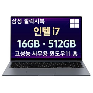갤럭시북4 인텔i7 윈도우11 고성능 대학생 인강용 가성비 노트북 NT750XGR A71A, 그레이, NT750XGR-A71A, 512GB, 16GB, WIN11 Home