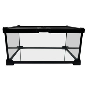 노모이펫 레인포레스트 탱크 파충류 양서류 사육장 30 x 20 x 14.5 cm YL-074, 1개, 투명 + 검정