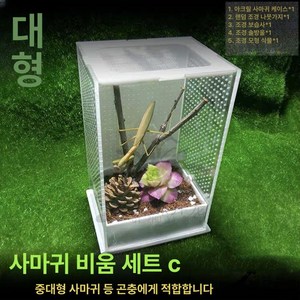 사마귀 사육장 왕사마귀 키우기 곤충 습식 은신처 전시