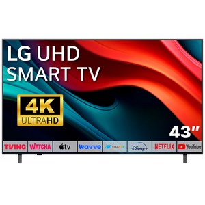 LG전자 43인치 TV 25년형 4K 울트라HD LED 스마트 티비 43UA7500 미러링 넷플릭스 유튜브, 방문설치, 스탠드형, 43UA7500, 43인치