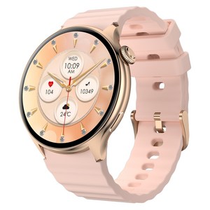 블루투스 스마트워치 BEY5A 통화가능 GPS 운동 손목시계, GPS + 블루투스, 3.7cm, 골드