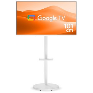위드라이프 스마트 40인치 삼탠바이미TV 무빙라이프세트 구글 1등급 이동식티비 안드로이드, 101cm(40인치), WLTSTW2(화이트), 이동형 스탠드, 고객직접설치
