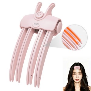Leeko 무선 뿌리볼륨 열 헤어롤 앞머리 볼륨 집게 휴대용 5분 스타일링, 1개, 핑크