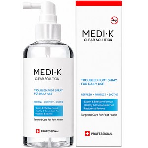 약국입점 의약외품 메디케이 클리어솔루션 초대용량 250ml 풋스프레이 손발톱 발바닥 발가락 냄새제거 약, 250ml, 1개, 1개입