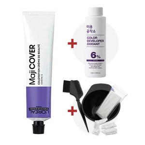 (산화제+시술도구)로레알 마지커버 50ml, 6 어두운 갈색, 1개
