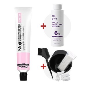 (산화제+시술도구)로레알 마지패션 파스텔 50ml, 7.71 민트 실버, 1개