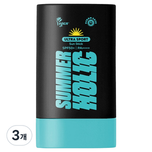 썸머홀릭 울트라 스포츠 선스틱 SPF50+ PA++++, 19g, 3개