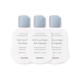 [청담샵PICK/화잘먹]프롬리에 비건 EGF 시카 워터 선앰플 선크림 자외선차단제 유기자차, 3개, 56ml